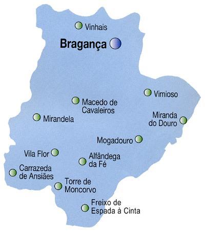 Distrito de Bragança | Mapa