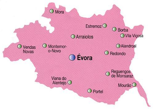 Distrito de Evora | Mapa