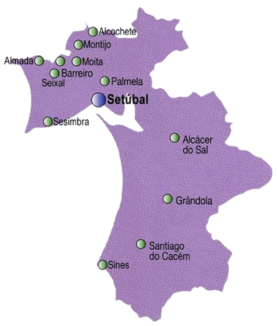 Distrito de Setubal | Mapa